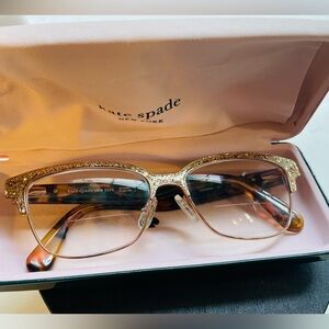 Kate Spade Ladonna Gold Sparkle Eyeglasses